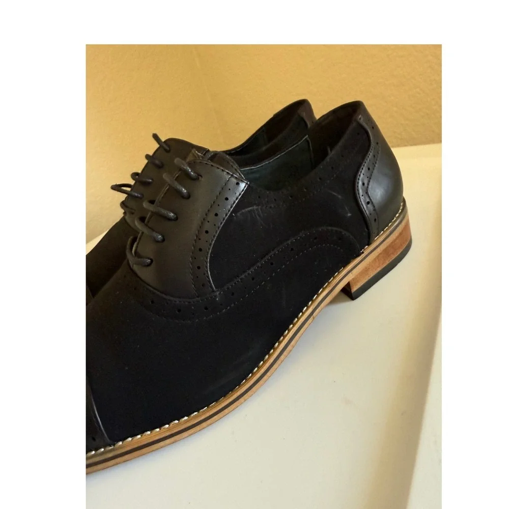 UV Signature Mens Black Oxford Dress Shoes  Size 11
